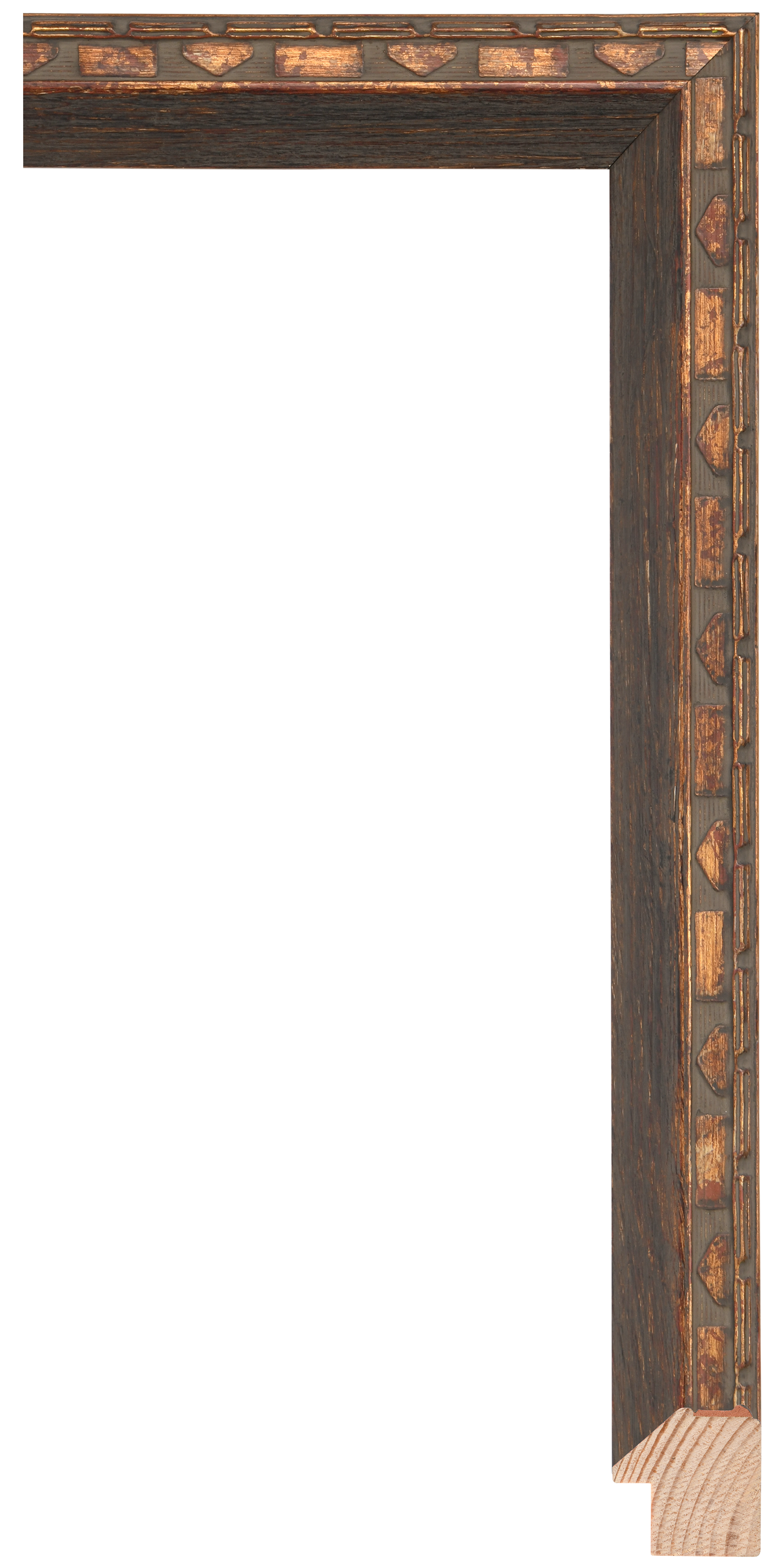 [312680]Artifact Deco Bevel Antique Grey  1 1/4