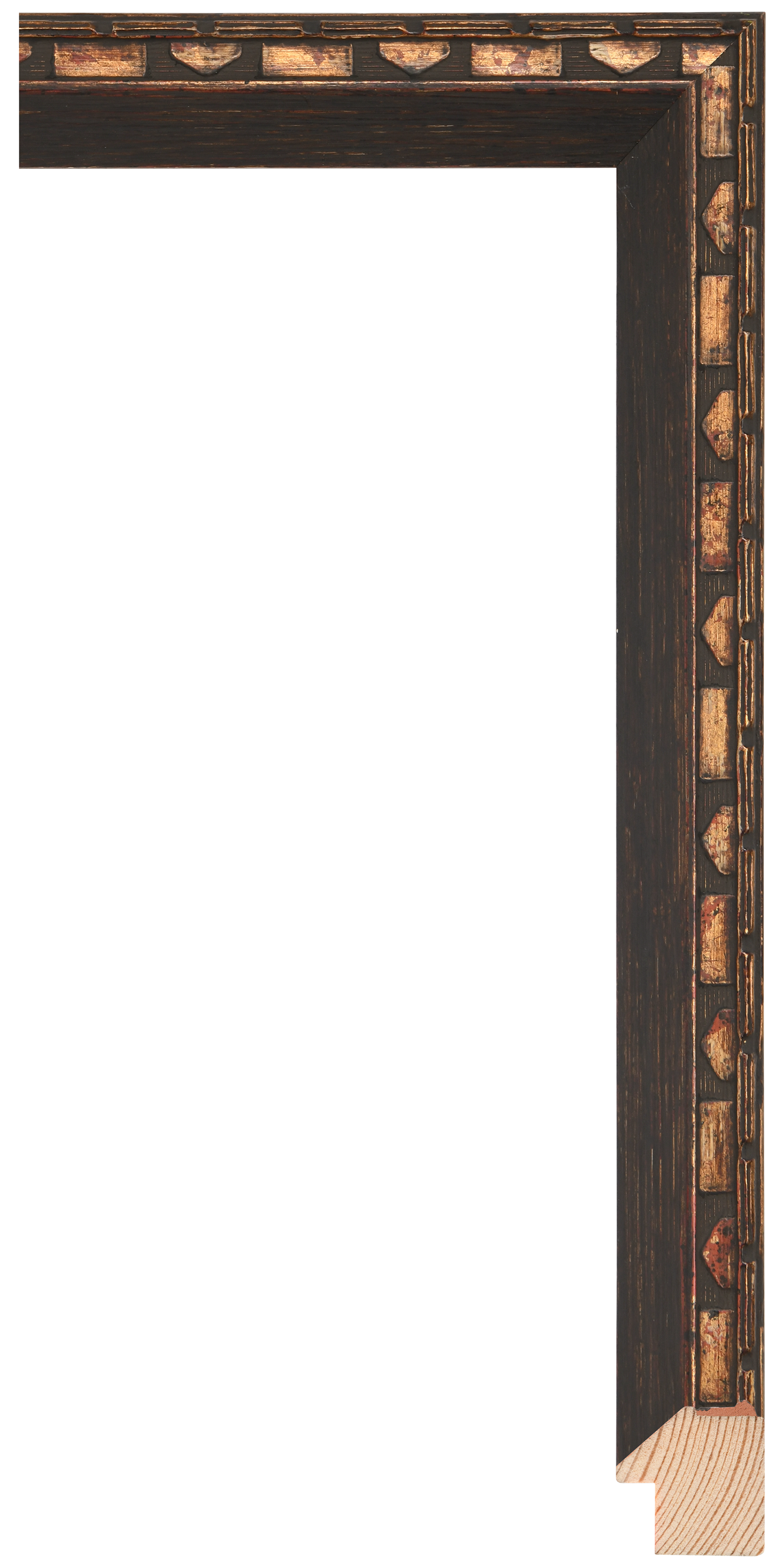 [312682]Artifact Deco Bevel Antique Black  1 1/4